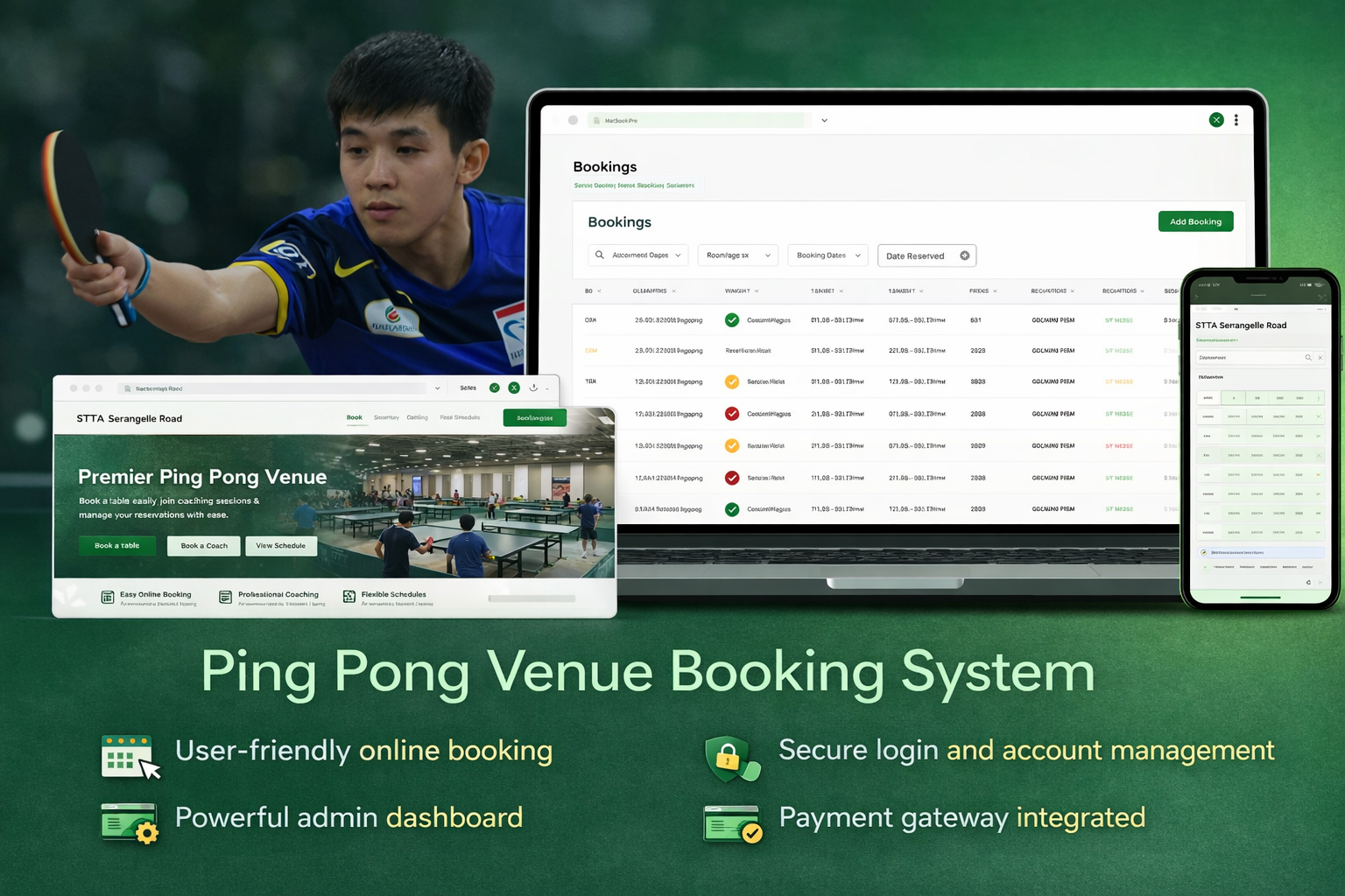 Ping Pong Venue Booking System
